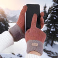 Fleece-lined knit mittens by Glow Ritual