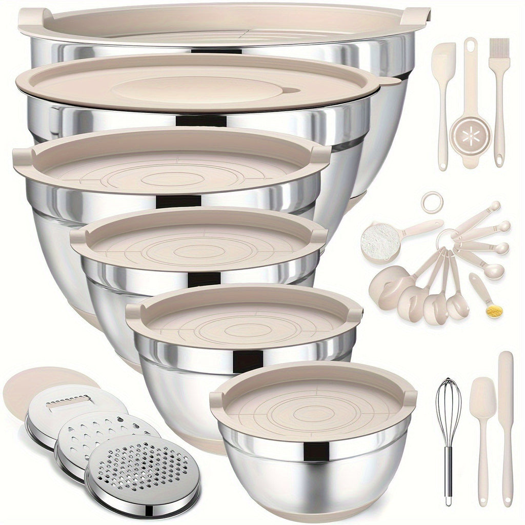 Stainless steel mixing bowls by Glow Ritual