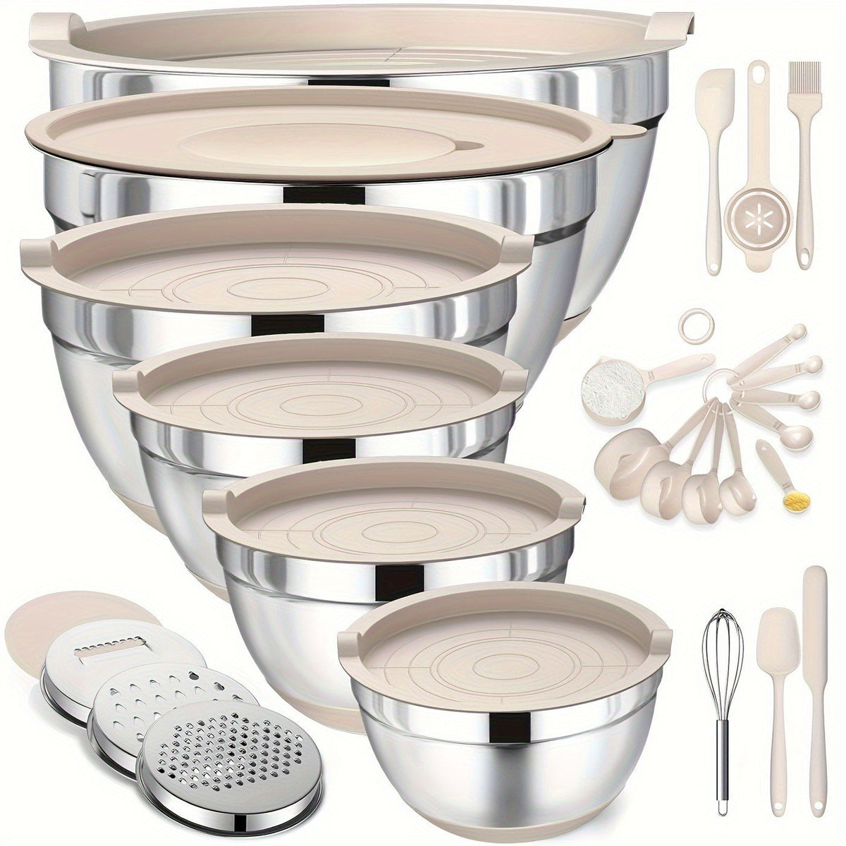 Stainless steel mixing bowls by Glow Ritual