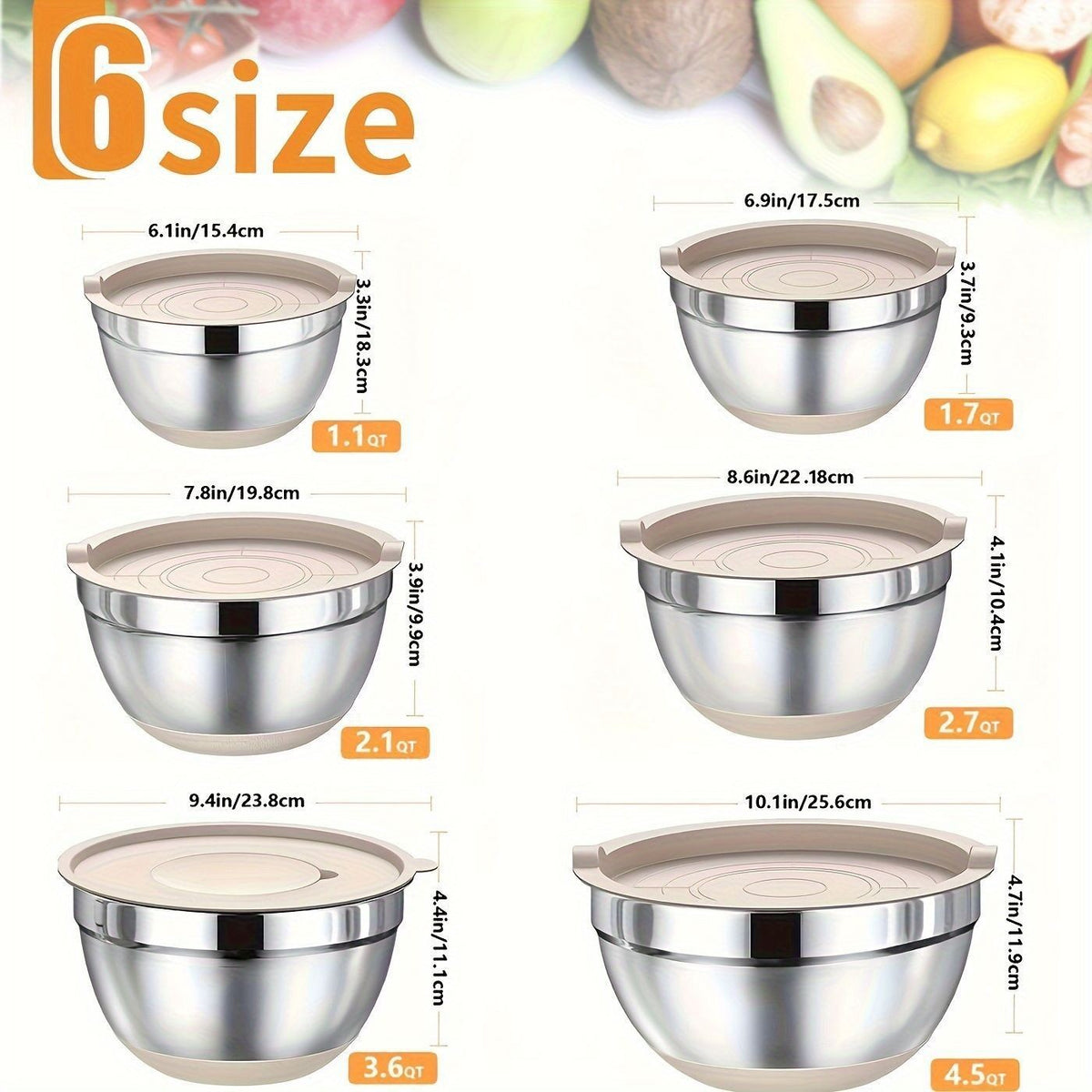 Stainless steel mixing bowls by Glow Ritual