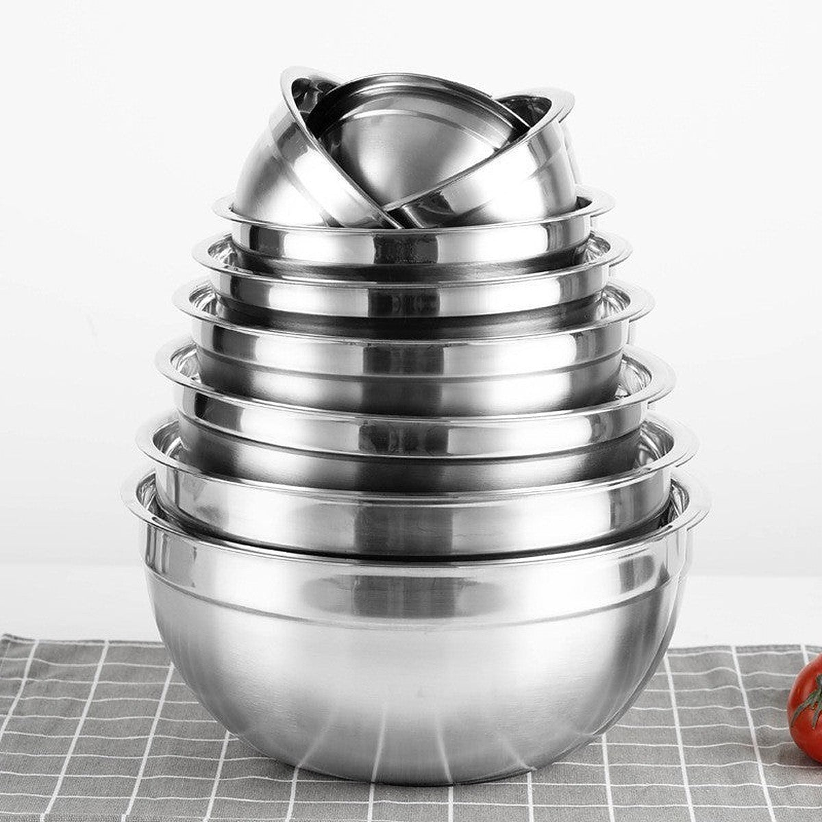 Stainless steel mixing bowl with lid by Glow Ritual