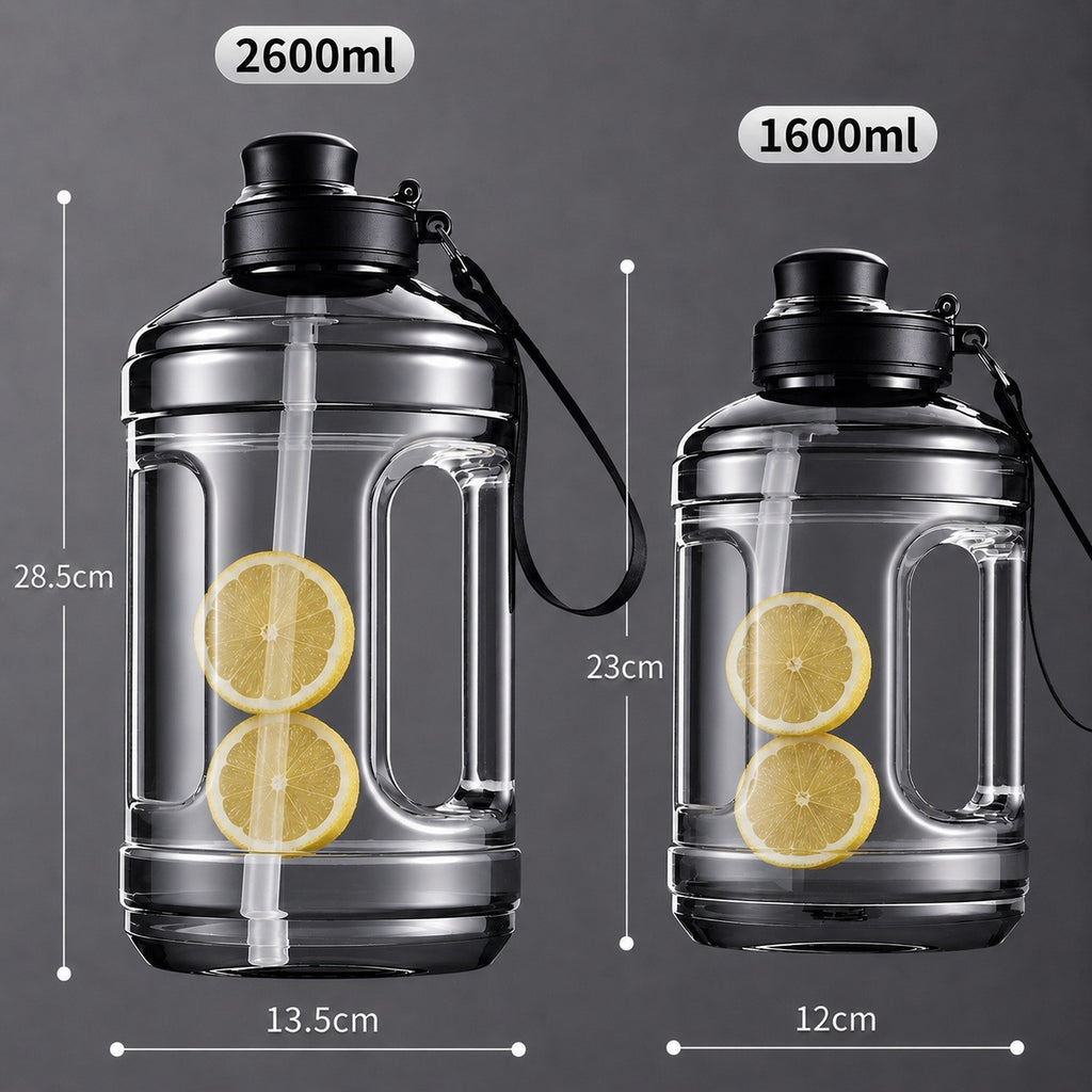 Motivational time-marker water bottle by Glow Ritual