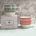 Houndstooth ceramic mug by Glow Ritual