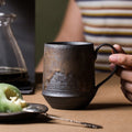 Stoneware gold rim mug by Glow Ritual