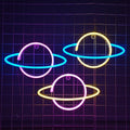 LED neon planet sign by Glow Ritual