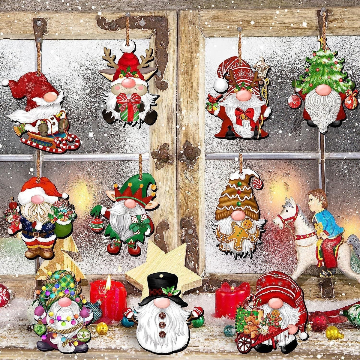 Wooden gnome ornament set by Glow Ritual