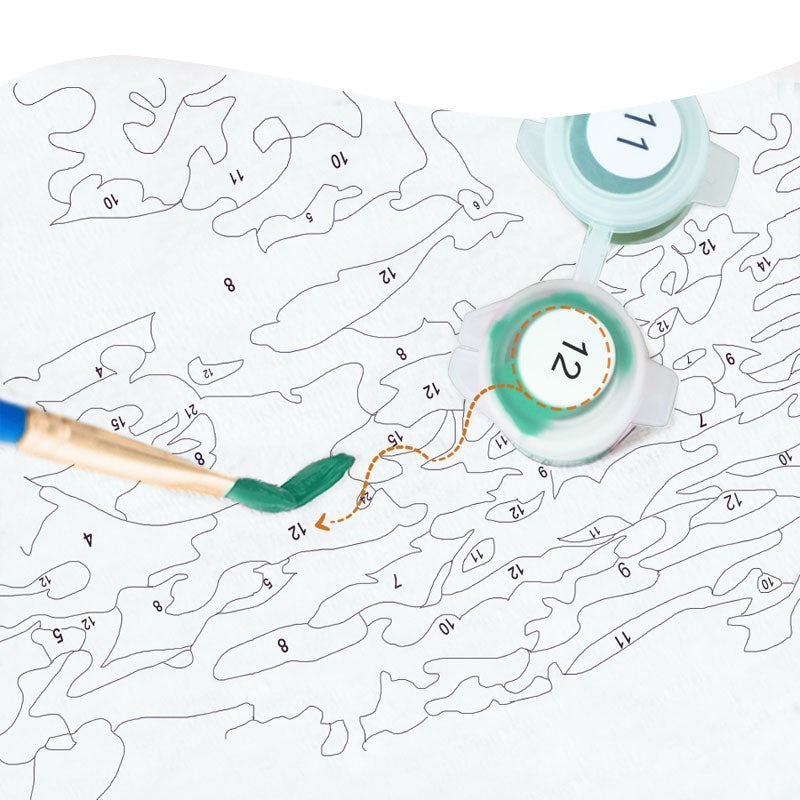 Paint by numbers kit for adults by Glow Ritual