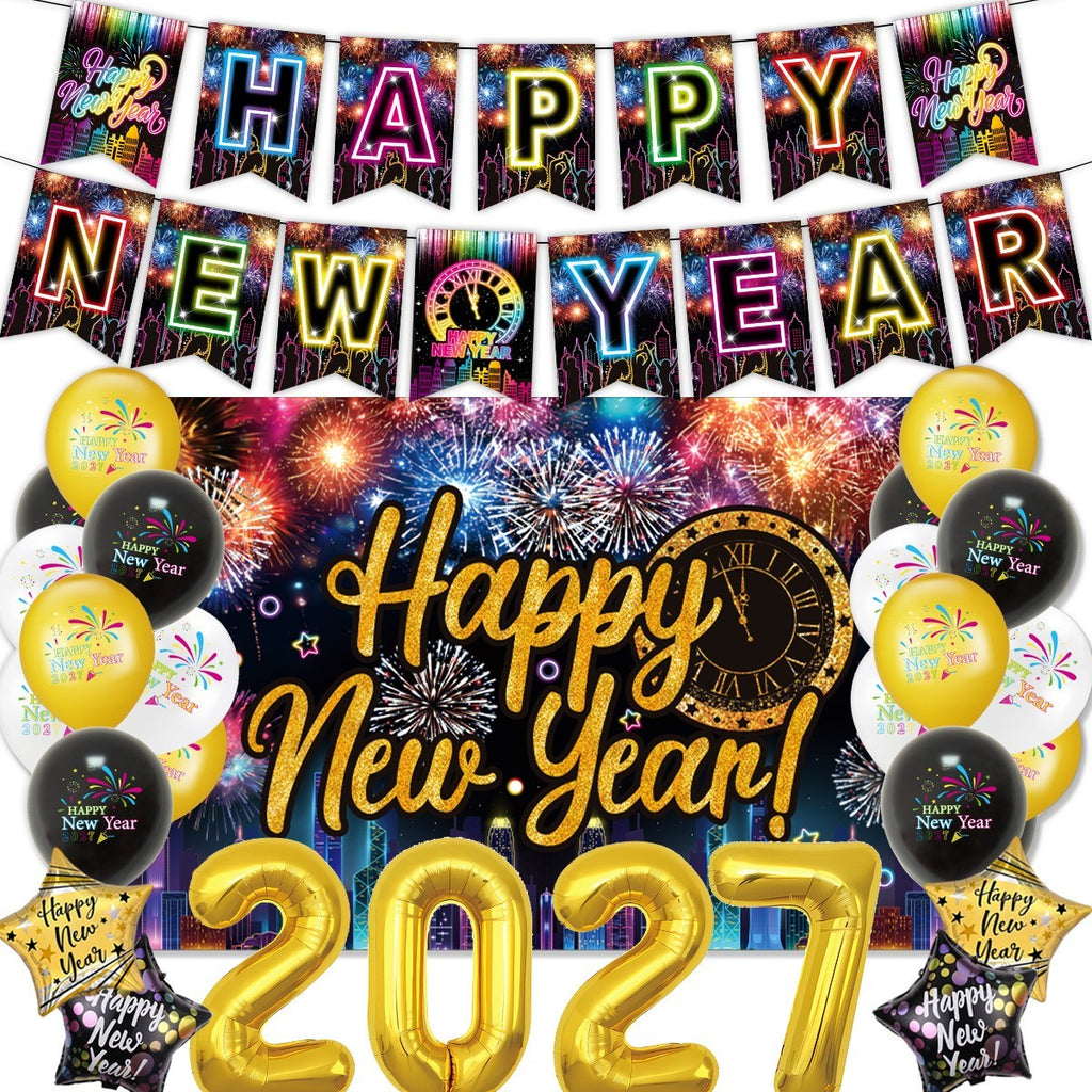 Happy New Year 2027 party decor by Glow Ritual