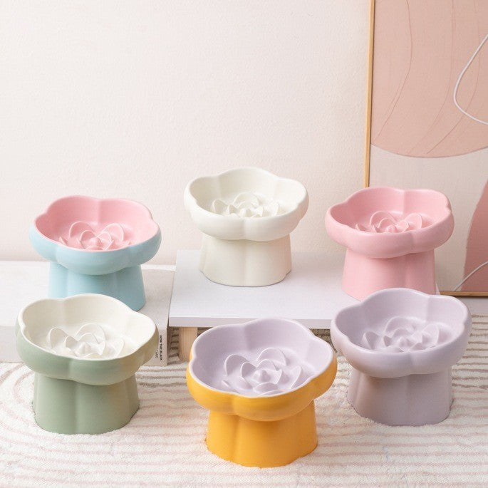 Elevated ceramic cat bowl by Glow Ritual
