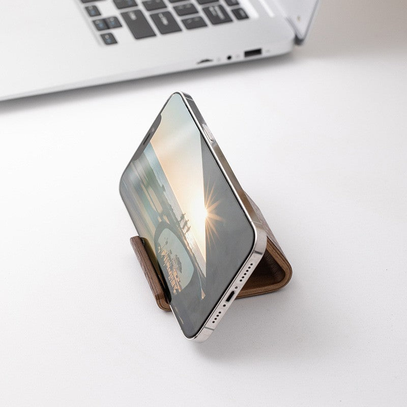 Black walnut phone stand by Glow Ritual