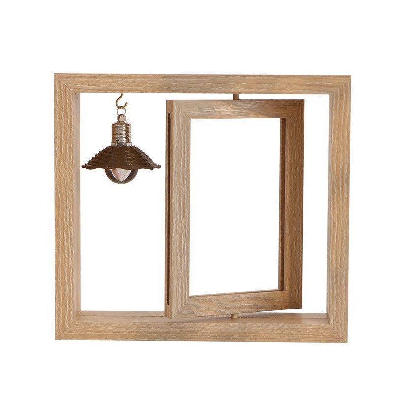 Wooden rotating photo frame by Glow Ritual