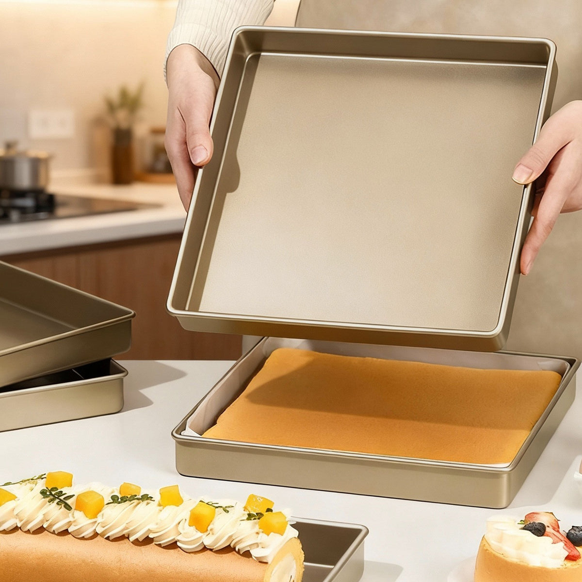 Nonstick square baking pan by Glow Ritual