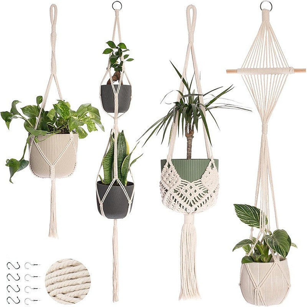 Macrame plant hangers by Glow Ritual