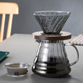 Pour-over coffee set with walnut stand by Glow Ritual