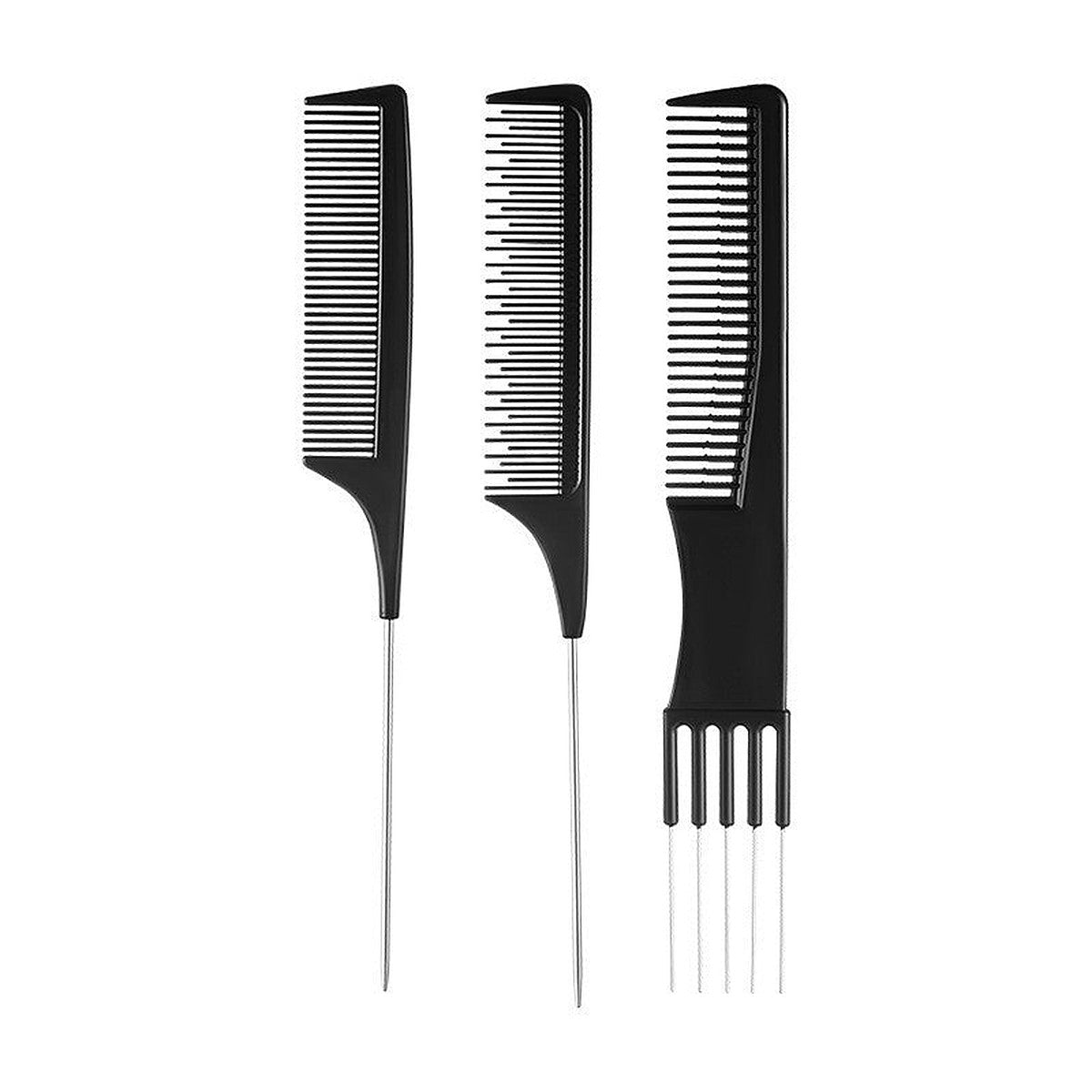 Carbon rat tail parting comb by Glow Ritual