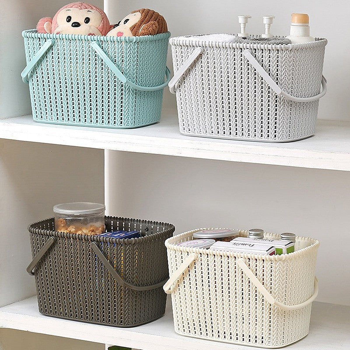 Rattan-look bath basket by Glow Ritual