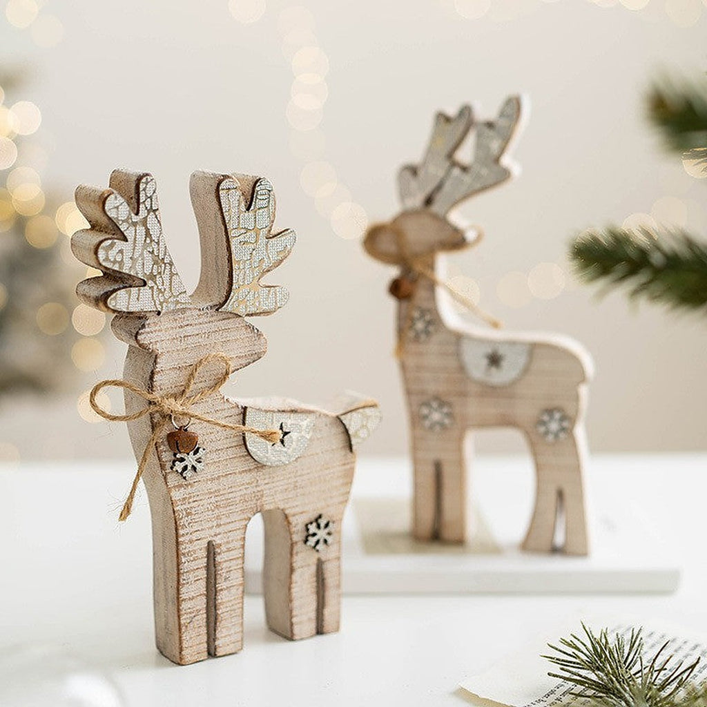 Wooden reindeer decor by Glow Ritual