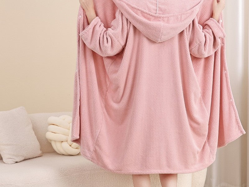 Hooded towel robe by Glow Ritual