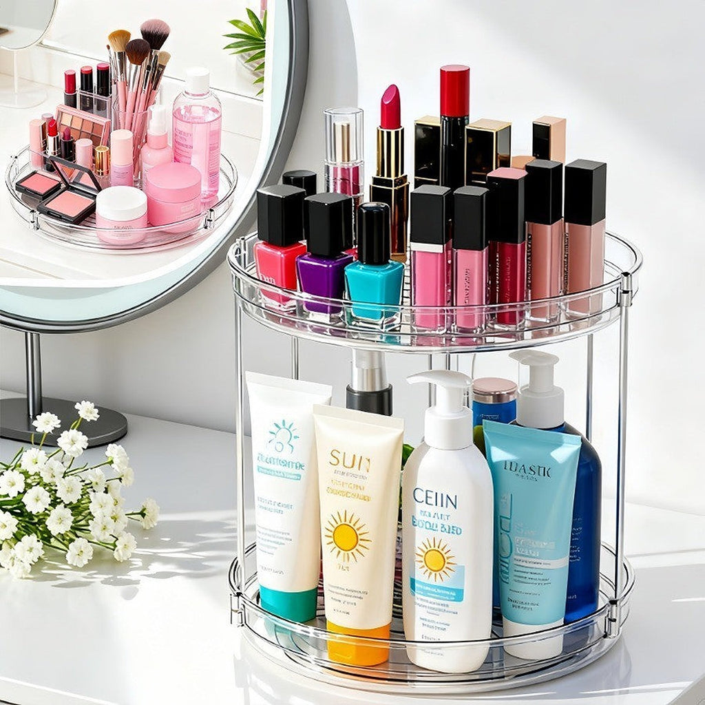 Rotating skincare organizer by Glow Ritual