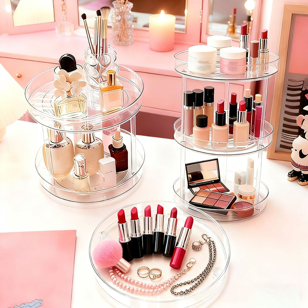 Rotating skincare organizer by Glow Ritual