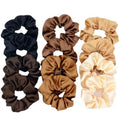 Satin scrunchies 12 pack by Glow Ritual