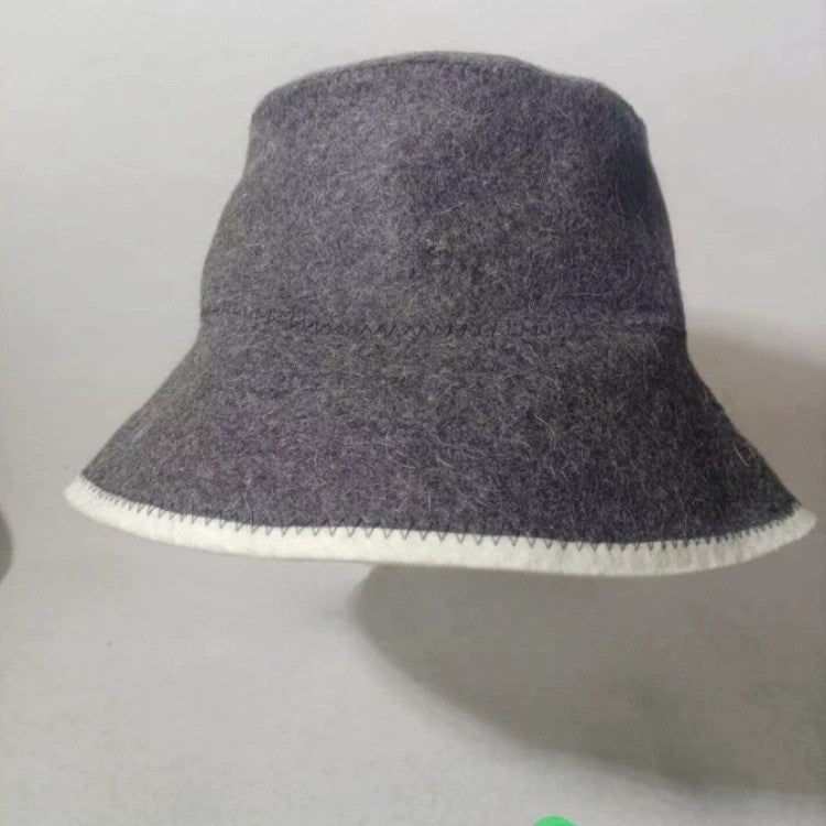 Wool felt sauna hat by Glow Ritual