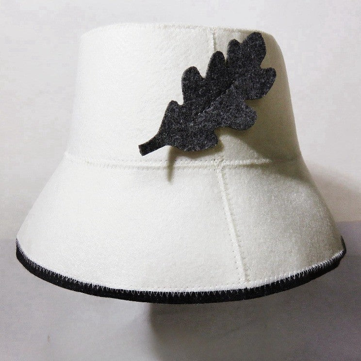 Wool felt sauna hat by Glow Ritual
