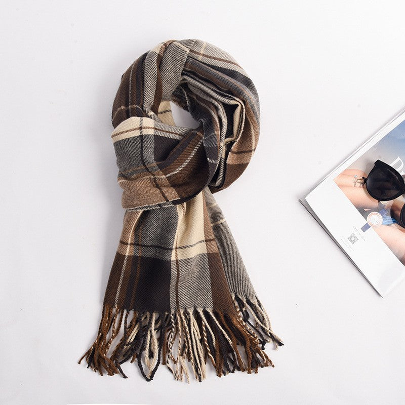 Plaid blanket scarf by Glow Ritual