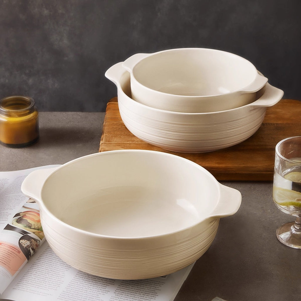 Ceramic serving bowl set of 3 by Glow Ritual