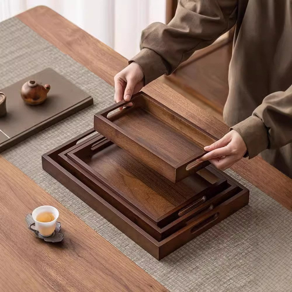 Walnut serving tray by Glow Ritual