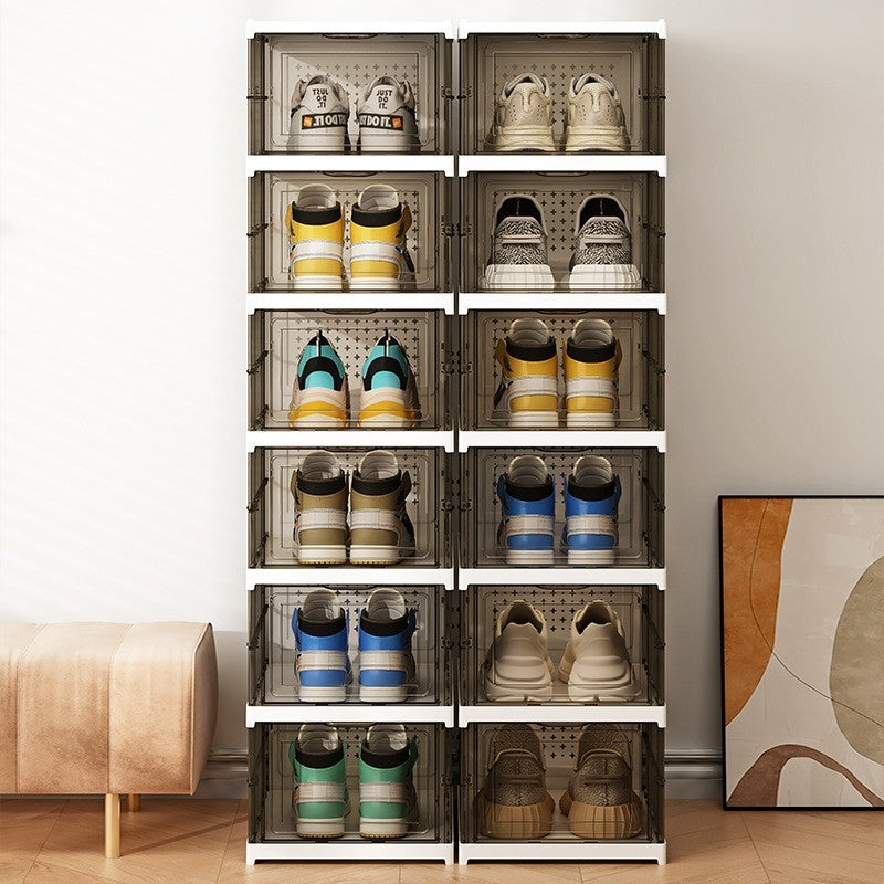Stackable foldable shoe rack by Glow Ritual