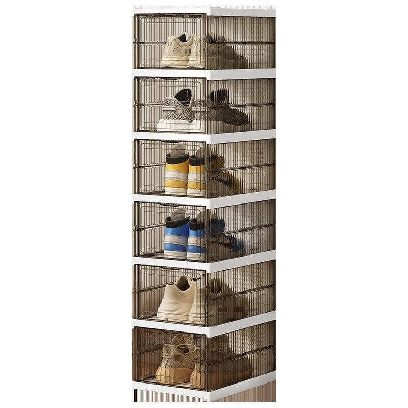 Stackable foldable shoe rack by Glow Ritual