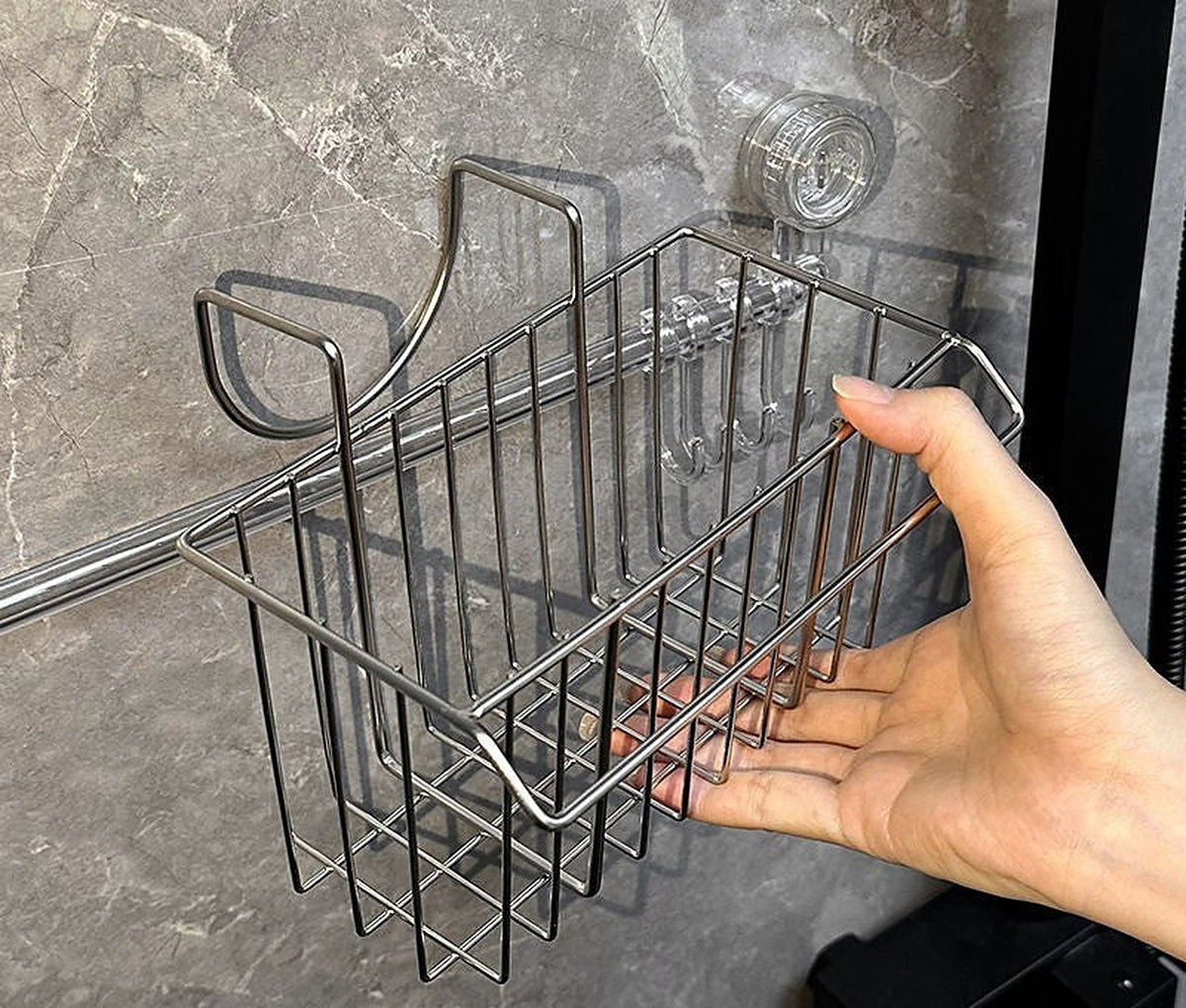 Hanging shower caddy by Glow Ritual