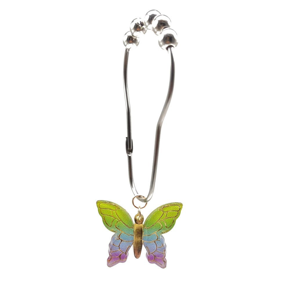 Butterfly shower curtain rings by Glow Ritual