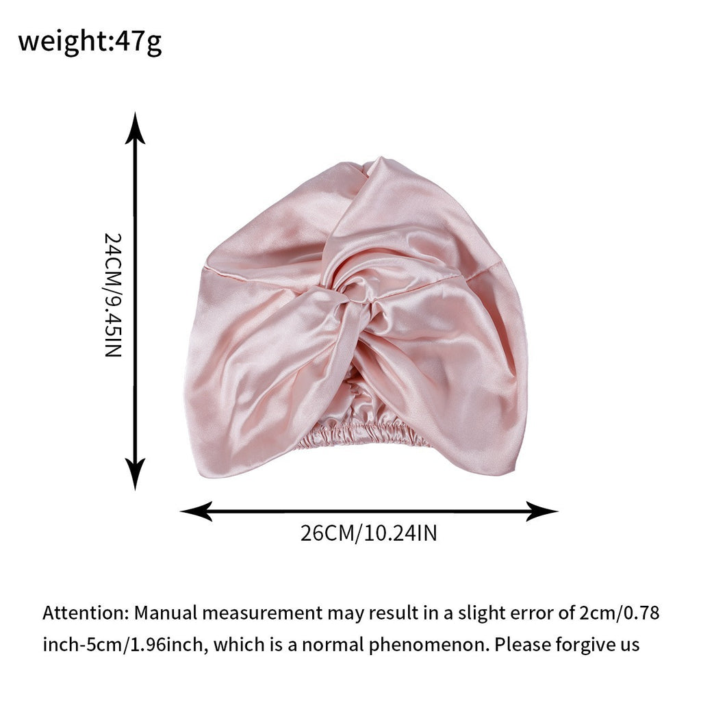 Mulberry silk hair wrap turban by Glow Ritual
