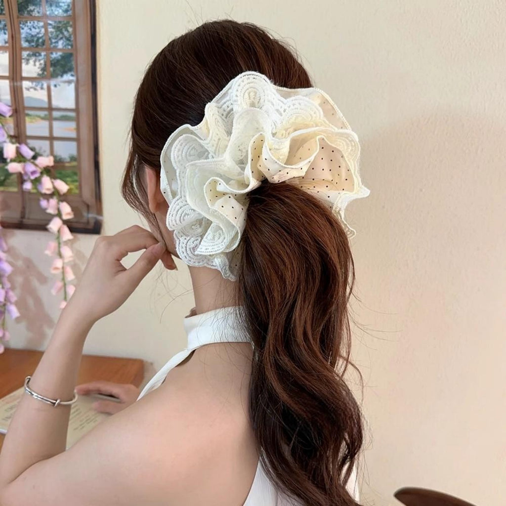 Oversized lace scrunchie by Glow Ritual