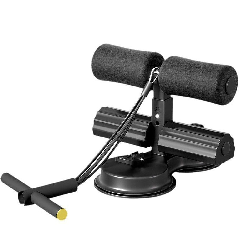 Suction cup sit-up bar with resistance rope by Glow Ritual