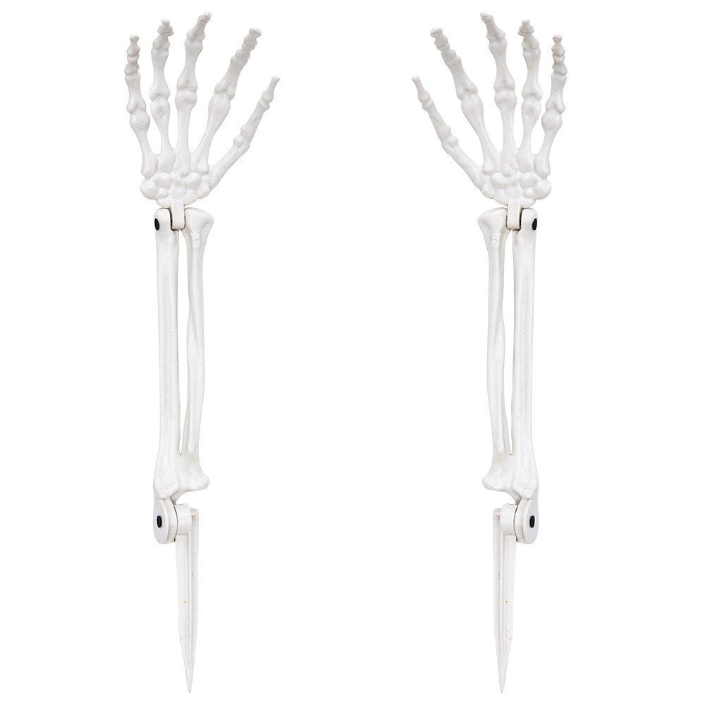 Skeleton hands yard stakes by Glow Ritual