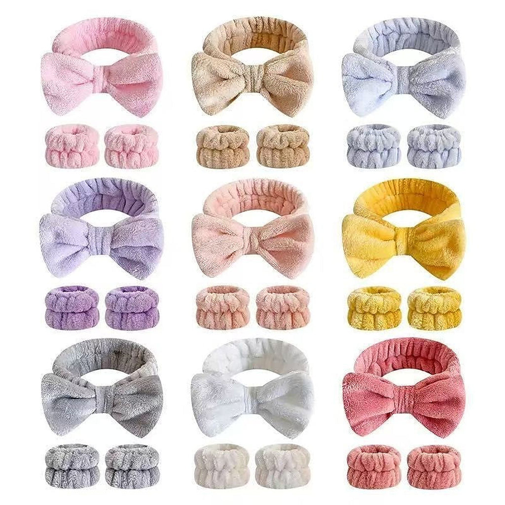 Coral fleece spa headband by Glow Ritual