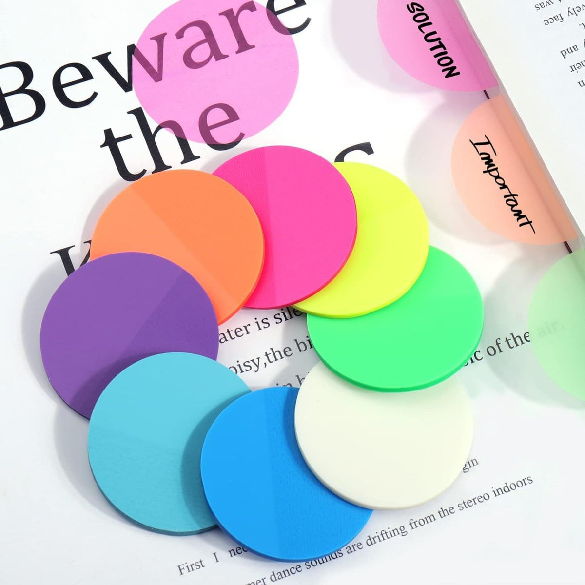 Round sticky note set by Glow Ritual
