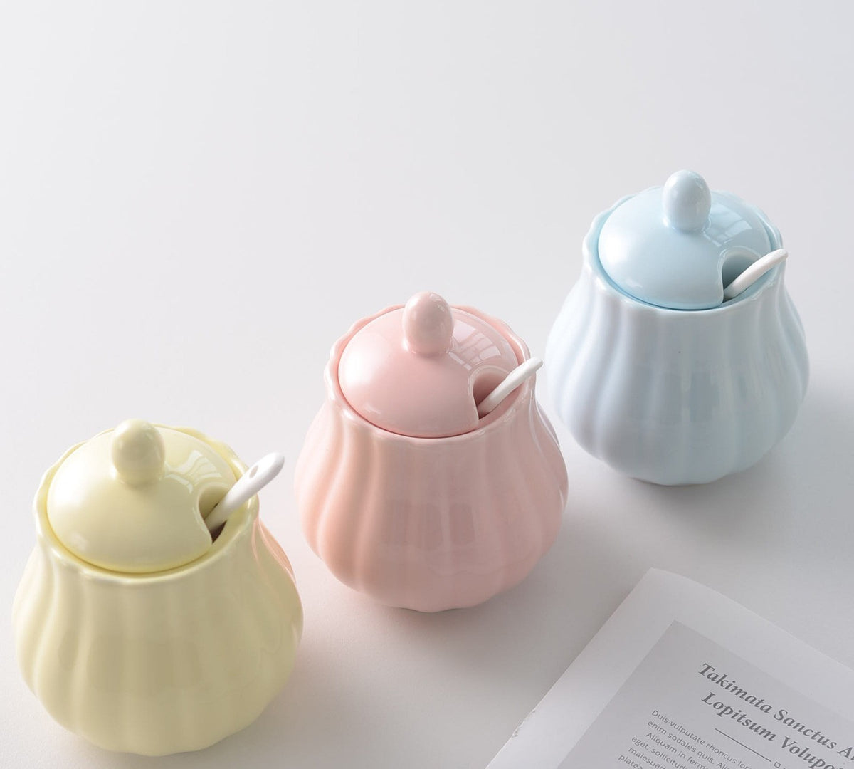 Pumpkin ceramic creamer and sugar jar by Glow Ritual