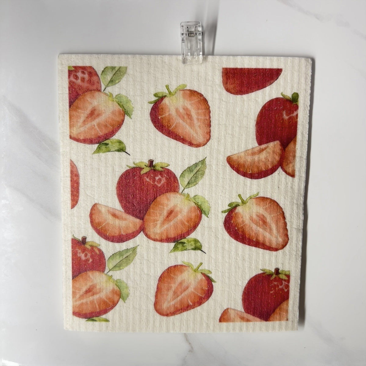 Swedish dishcloth 5 pack with fruit print by Glow Ritual