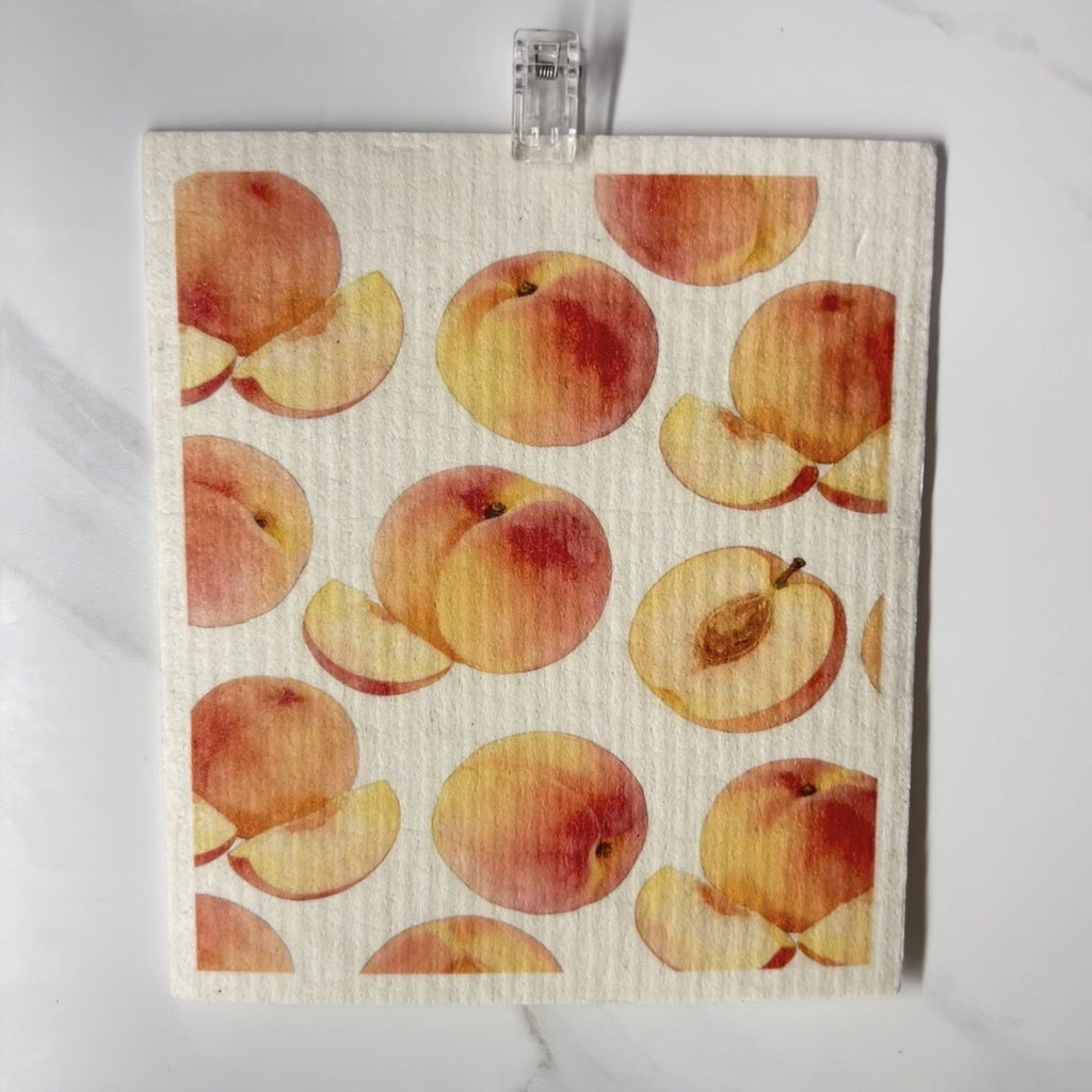 Swedish dishcloth 5 pack with fruit print by Glow Ritual