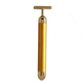 24K gold T-bar face massager by Glow Ritual