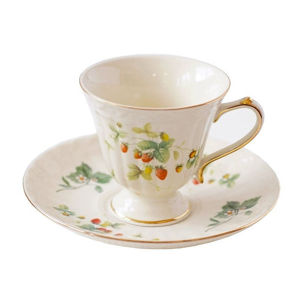Vintage ceramic teacup and saucer by Glow Ritual