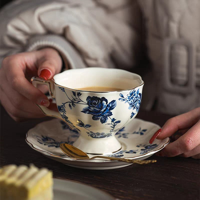 Vintage ceramic teacup and saucer by Glow Ritual