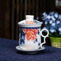 Ceramic tea mug with infuser by Glow Ritual