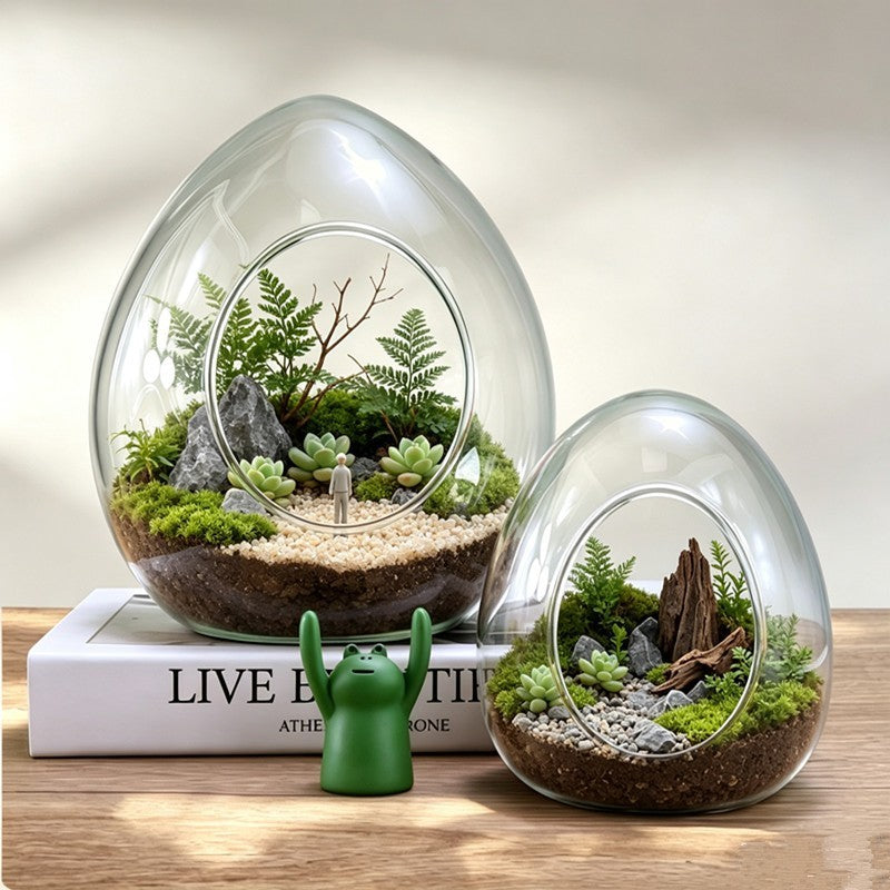 Egg terrarium jar by Glow Ritual