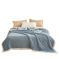 Sherpa Fleece Throw – Double-Layer Jacquard Plaid Blanket