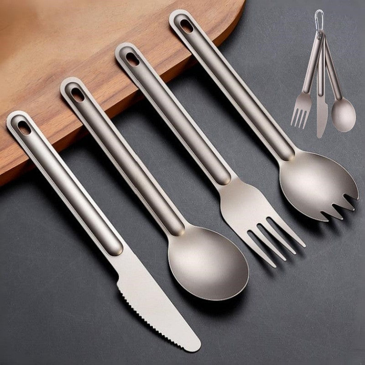 Titanium camping utensil by Glow Ritual